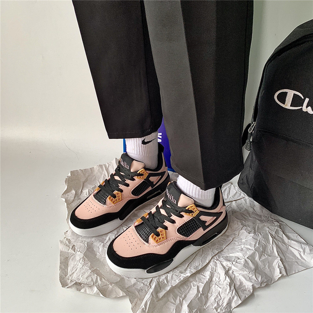 2020秋冬季嘻哈高帮鞋女学生百搭ulzzang运动鞋超火老爹鞋女ins潮