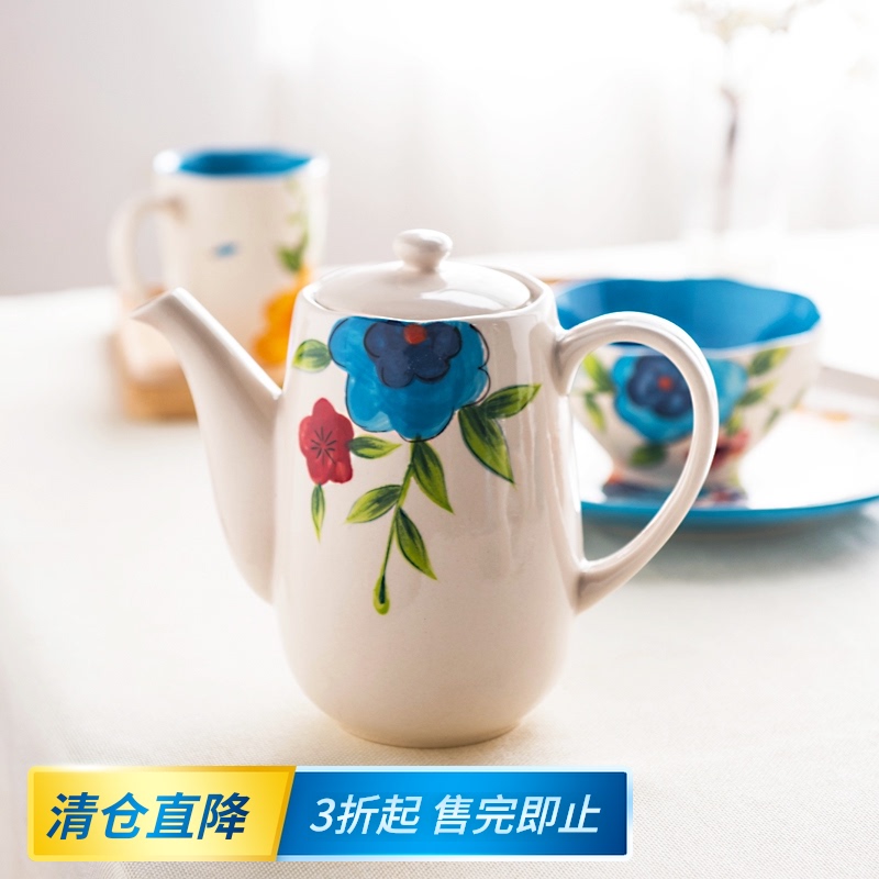 北歐ins創意美式歐式家用大容量大號陶瓷咖啡果汁茶壺涼水冷水壺在類目 餐飲具, 咖啡器具, 咖啡壺中 - 來自Buy2taobao.com提供專業的淘寶代購服務