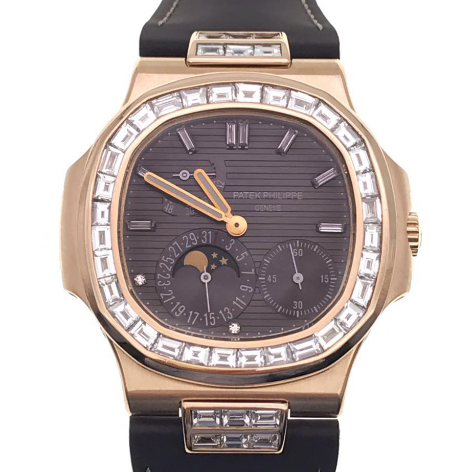 [即拍即得][9.8新]百达翡丽鹦鹉螺运动系列18k金钻石自动机械男表