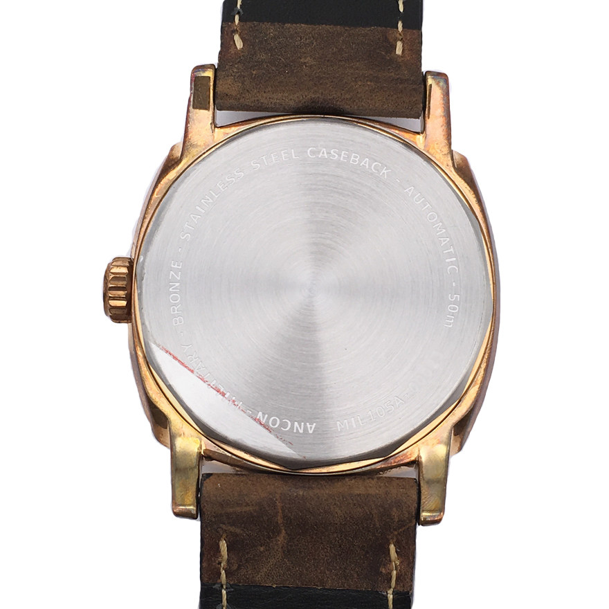 [9.9新] ancon经典复古铜自动机械男表 mil105a