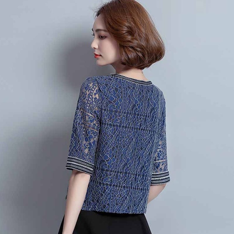 女士半袖2017新款时尚 雪纺衫