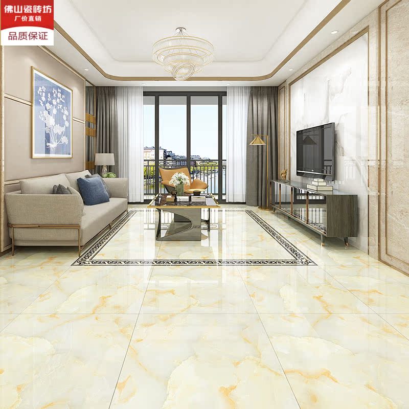 佛山黄色玉石800x800客厅地砖祥云玉瓷砖防滑地板砖 金刚石地砖已售