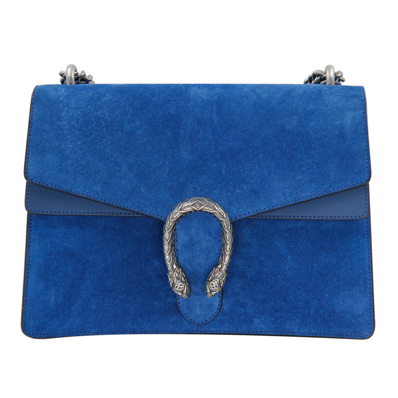 9.9新〕古驰gucci女士蓝色麂皮dionysus大号酒神包