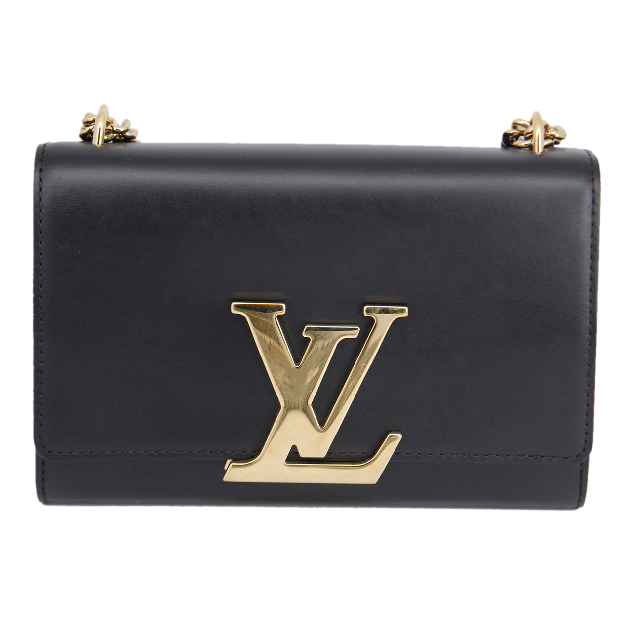 [9.8新]路易威登lv 女士chain louise 中号手袋hba031915