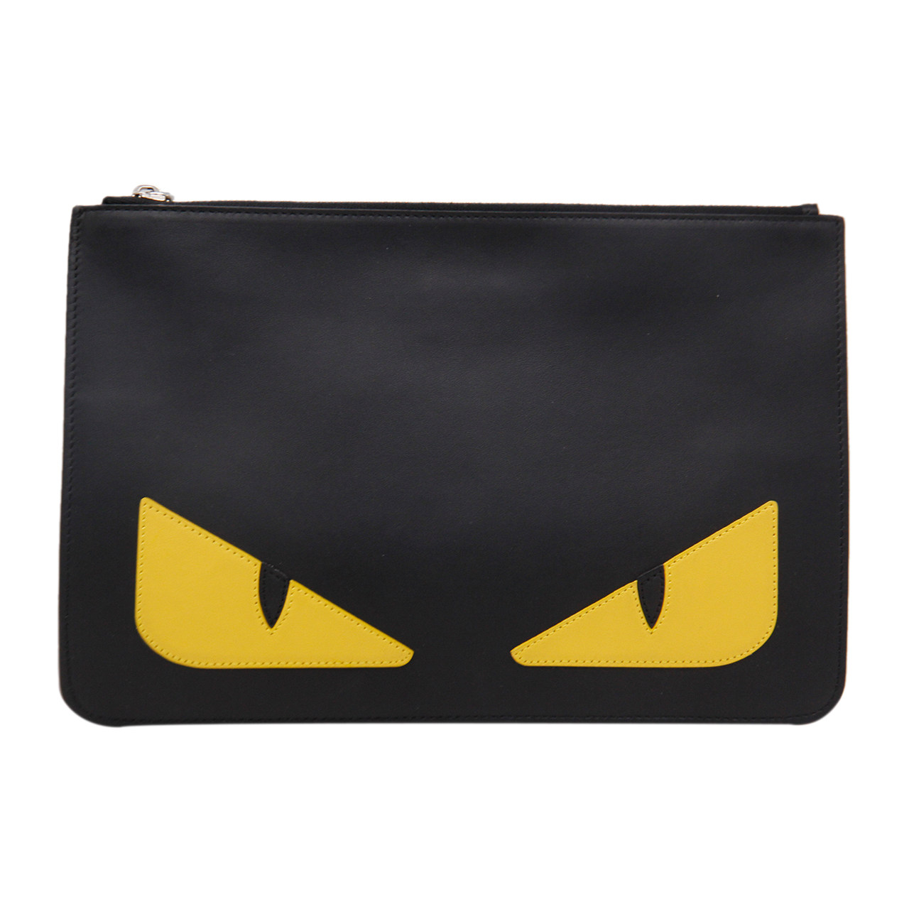 9.9新〕芬迪fendi男士经典黄眼小怪兽手拿包