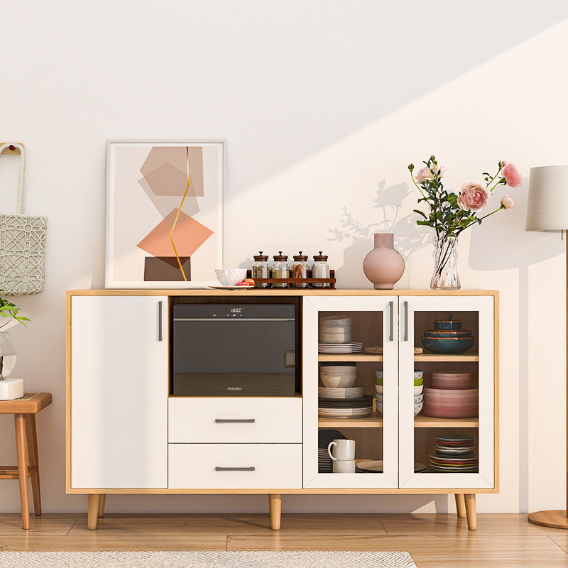 现代简约餐边柜窄型靠墙矮柜厨房碗柜收纳柜餐厅收纳柜置物柜定制