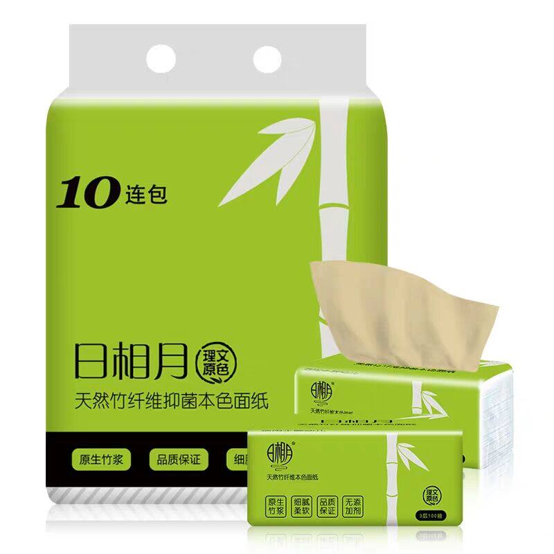 日相月6大包3层加厚408张原生木浆母婴家用抽纸厕纸