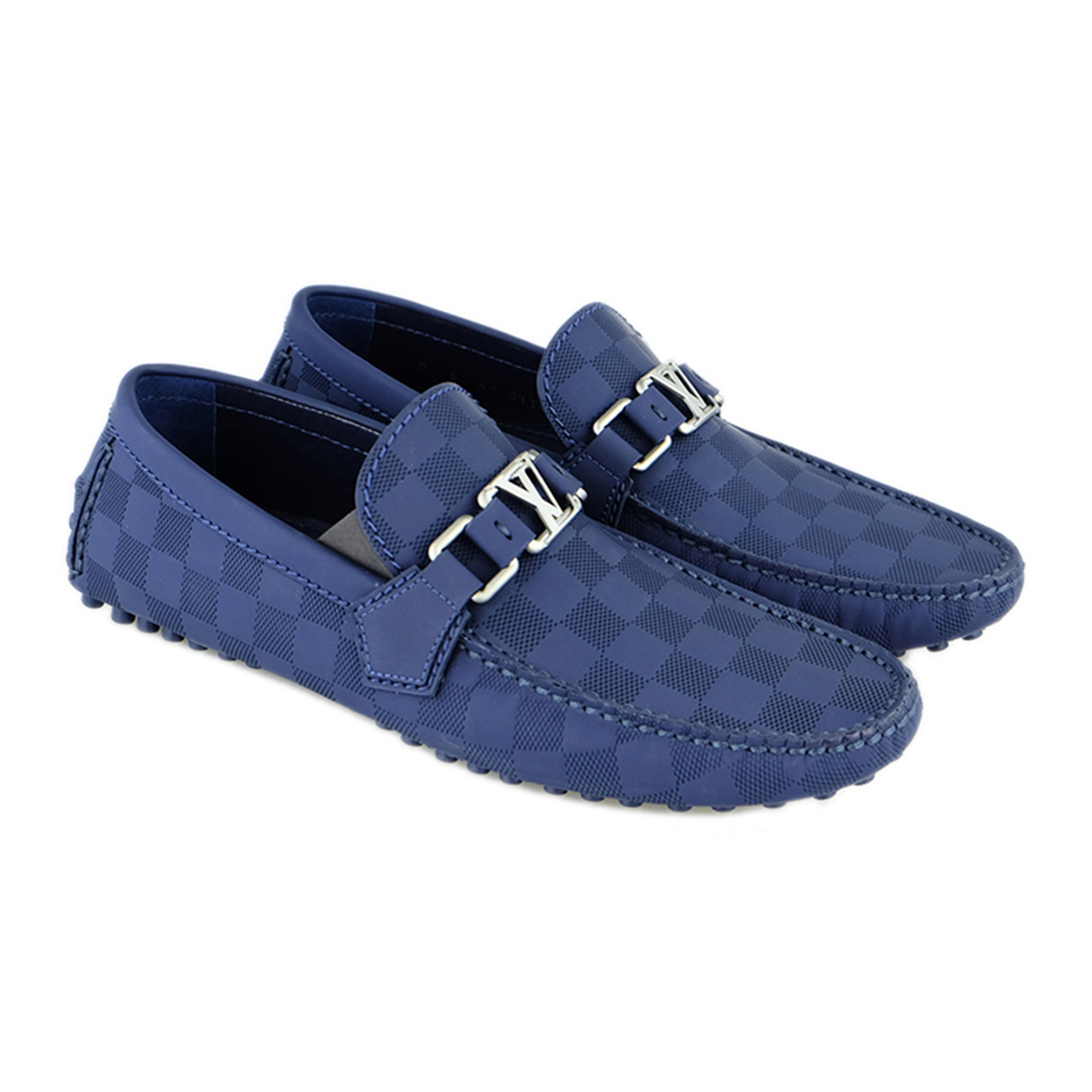 [9.9新]路易威登lv男士棋盘格豆豆鞋6码