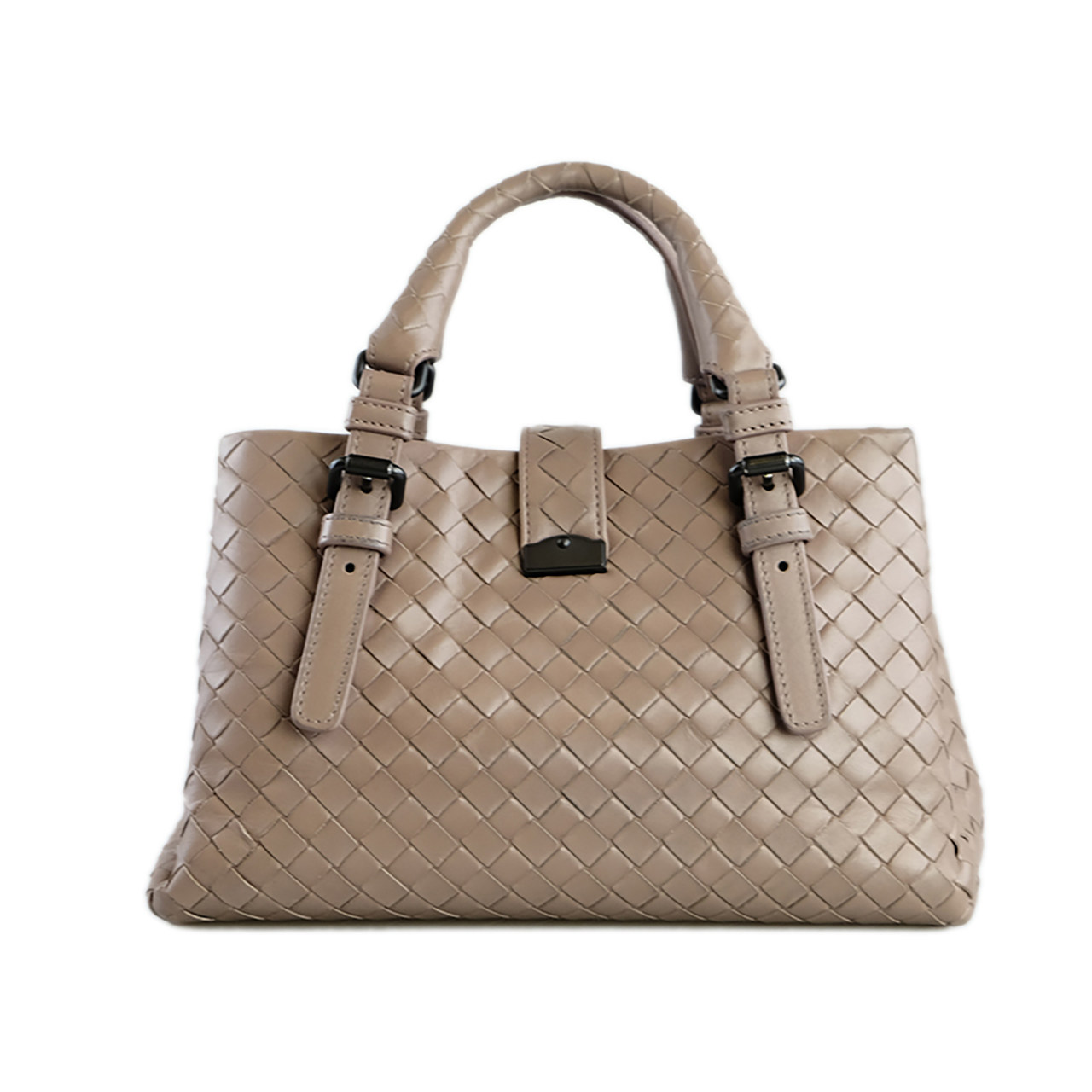 [9.5新]宝缇嘉bv女士编织小罗马包手提包单肩包