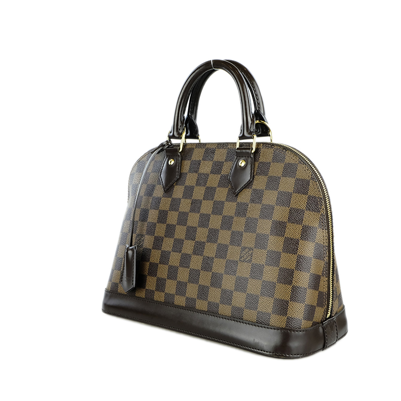 [9.8新]路易威登lv女士棋盘格alma小号贝壳包手提包