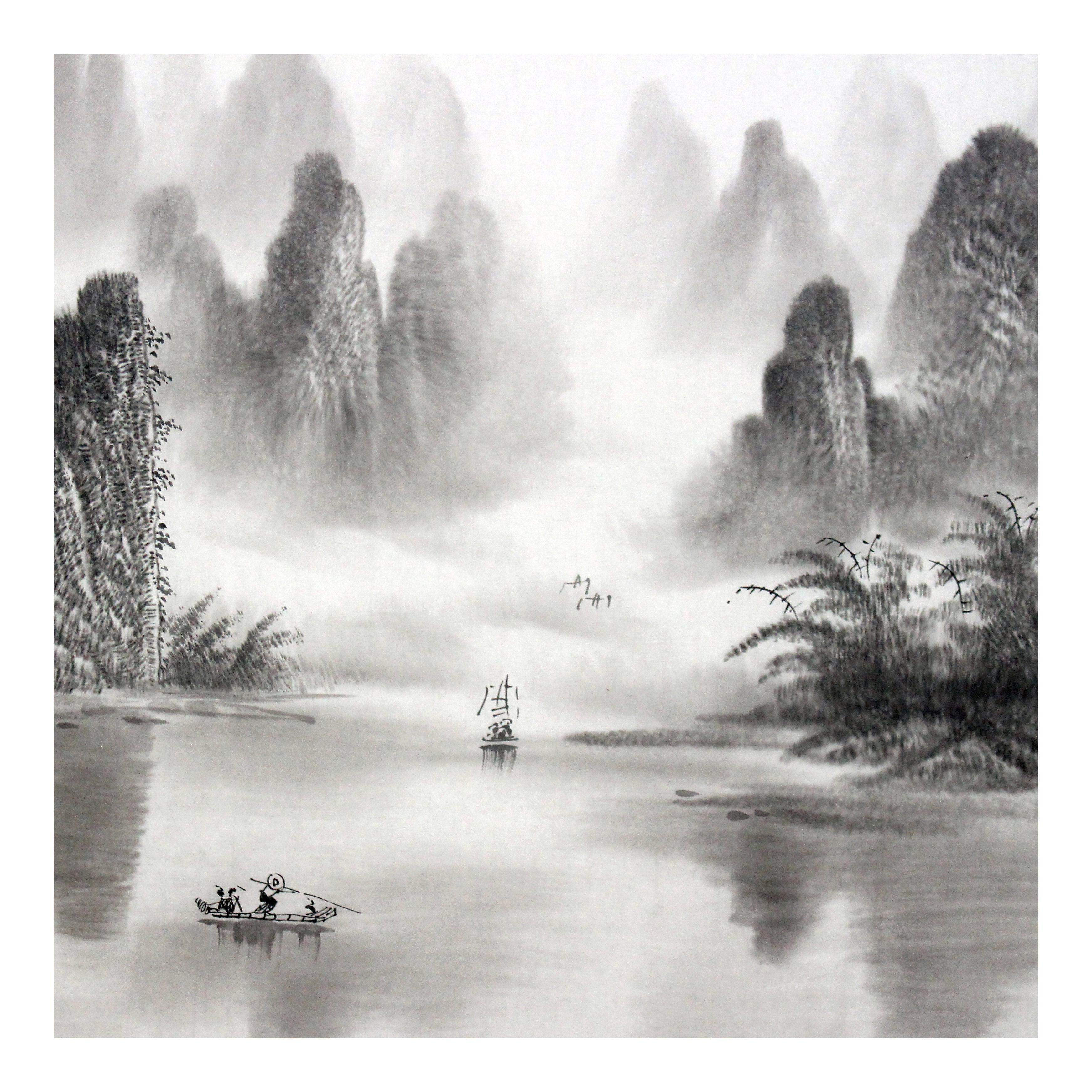 莫桂明《漓江烟云》中国美术家协会会员