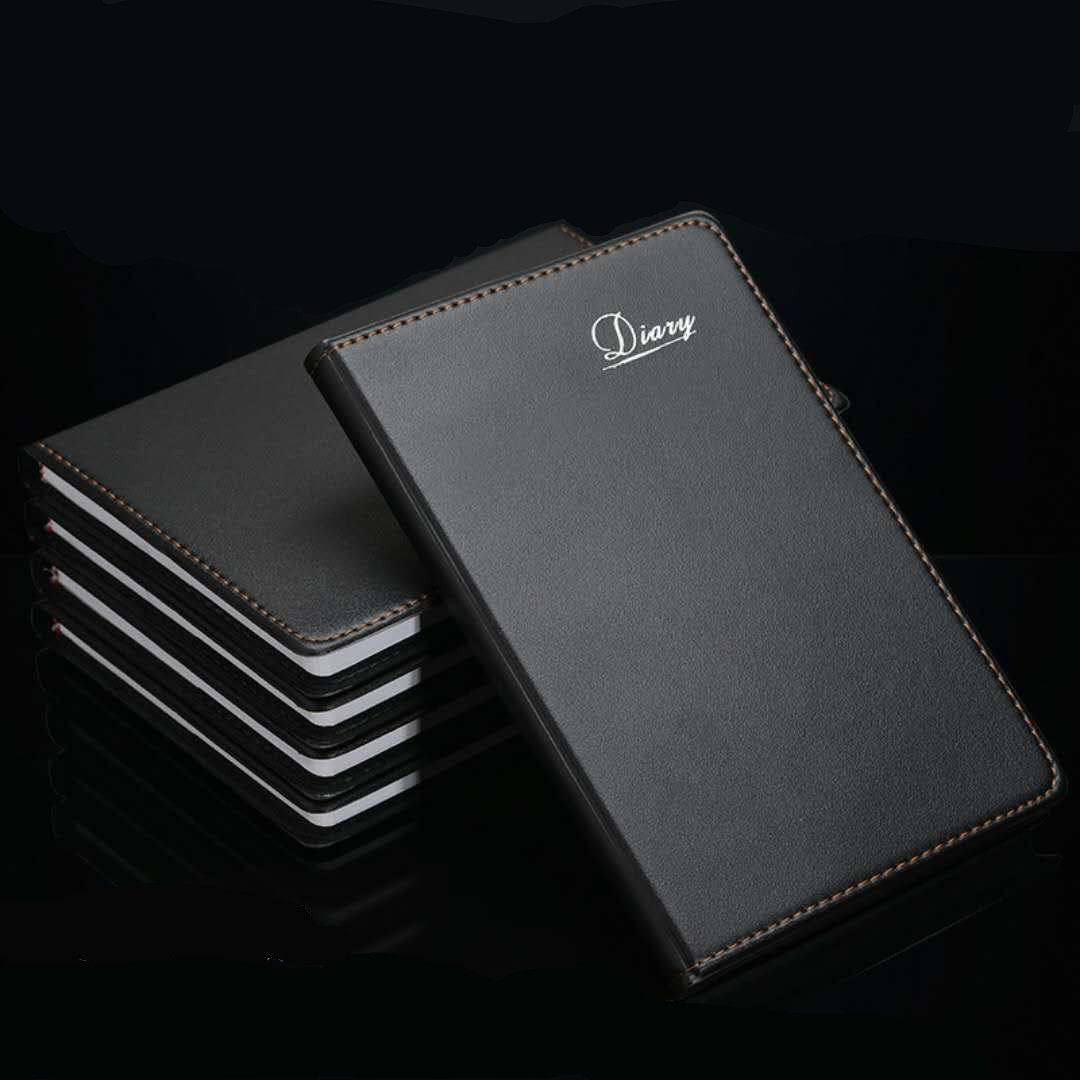 商务笔记本子大号a4黑皮面办公本子a5加厚会议记录本b5日记本批发