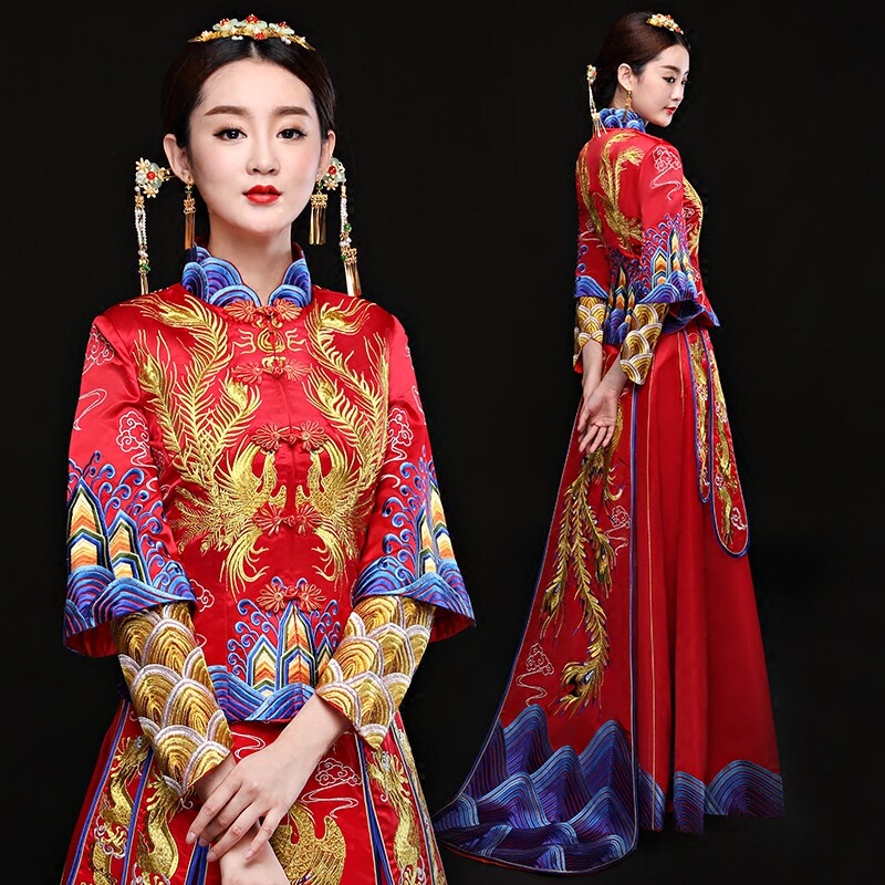 倾妍阁旗舰店的优惠券大全—秀禾服冬季新娘2021年新款结婚中式婚服女