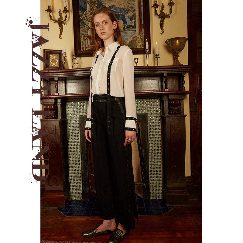 花藤惠 女装 俞姐姐穿搭工作室皮囊之上-飘带阔腿裤jw011k058