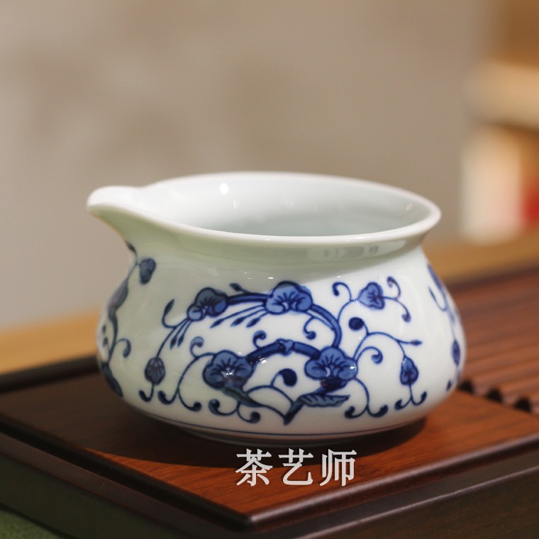 京德茶器 贵和祥茶具 手绘灵芝茶海公道杯分茶器 灵芝普洱杯 茶杯