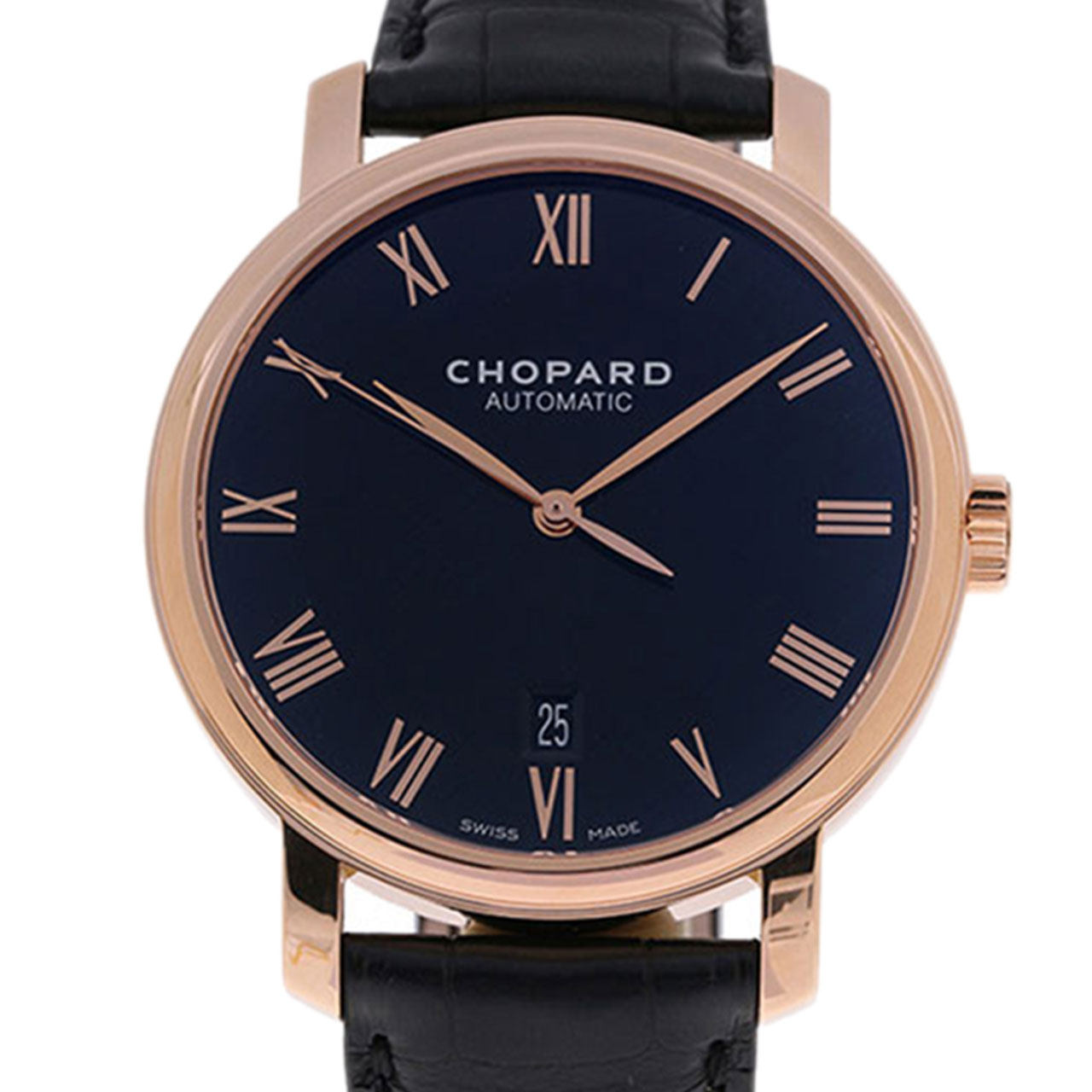 【99新】未使用 萧邦 18k玫瑰金 自动机械男表 161278-5006