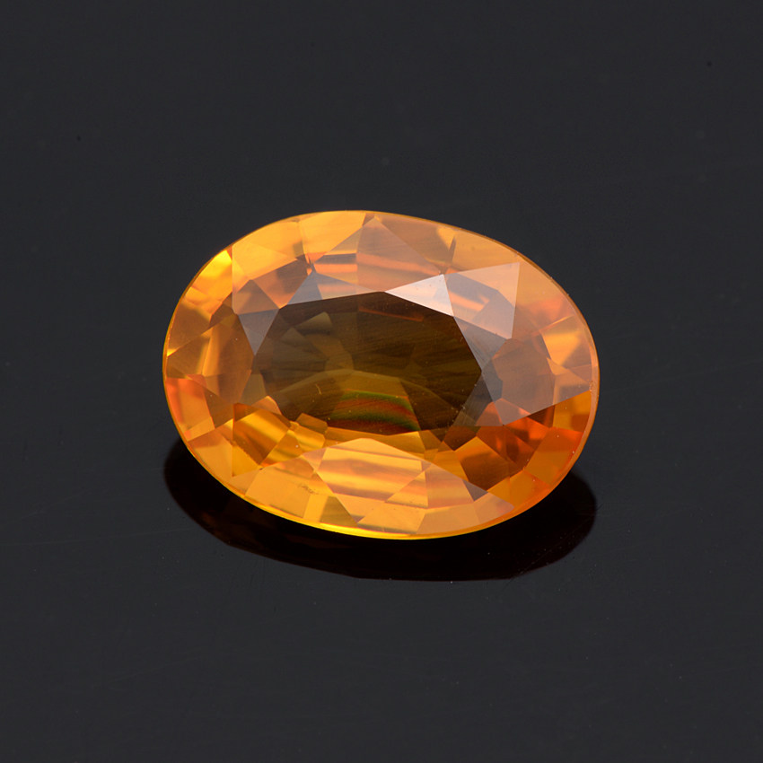 2.15ct天然斯里兰卡黄蓝宝石裸石 带国际证书0328