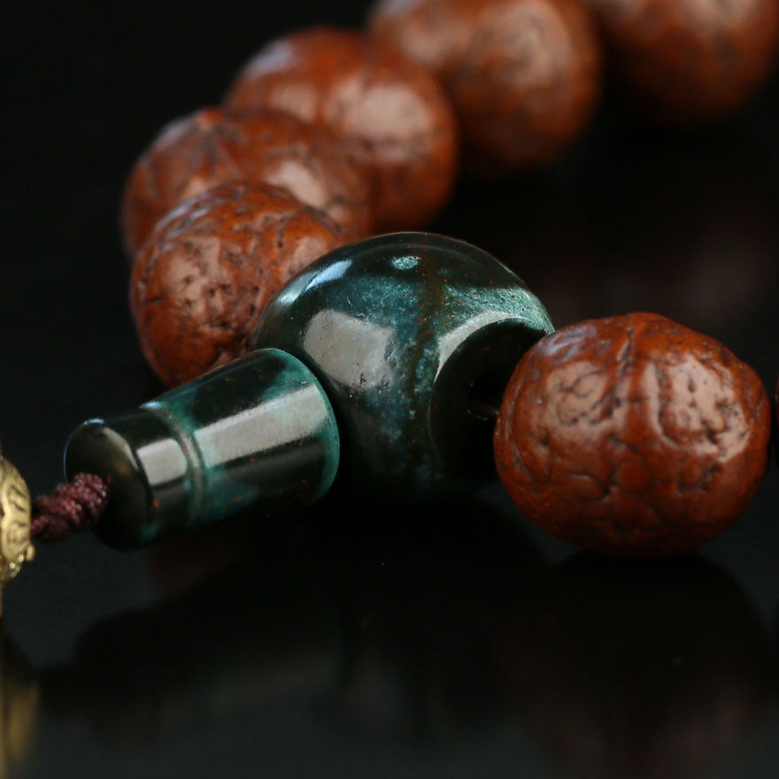 五台山 凤眼菩提佛珠 玛瑙佛头 三塔寺佛法加持