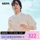 NEPA耐葩户外23年夏季新品男女款宽松弹力梭织圆领短袖T恤7JD5372