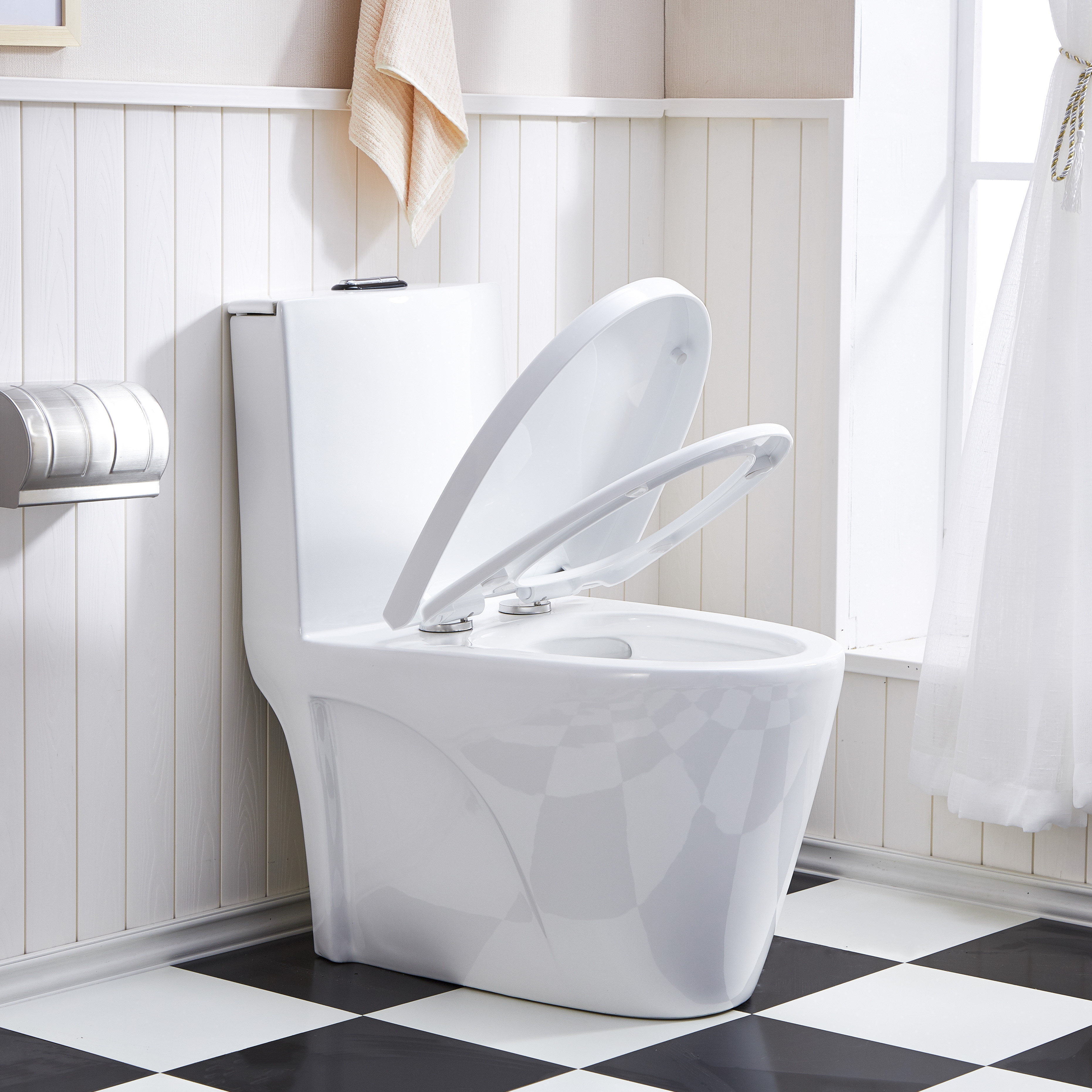 家用新款智洁釉马桶小户型抽水马桶 超旋式虹吸坐便器