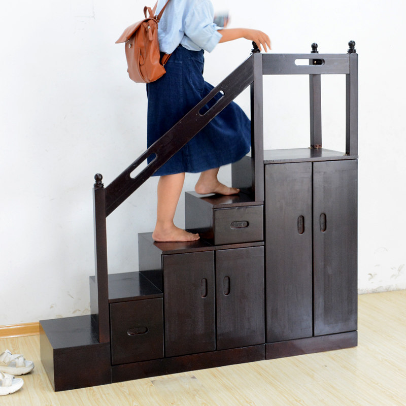 可定制实木家用抽屉式储物柜楼梯柜多