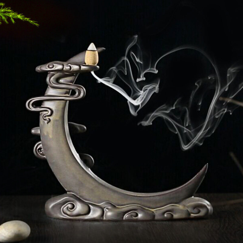 家用室内禅意香薰倒流香炉熏香炉陶瓷创意茶道摆件塔香托清仓