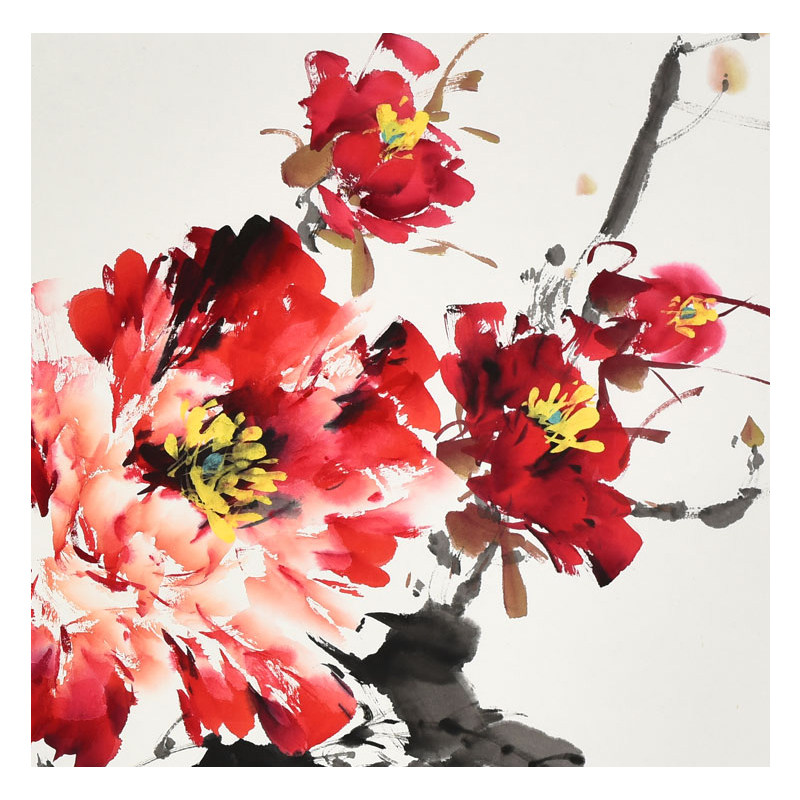 王凌风 《牡丹飘香春常在》当代牡丹画家