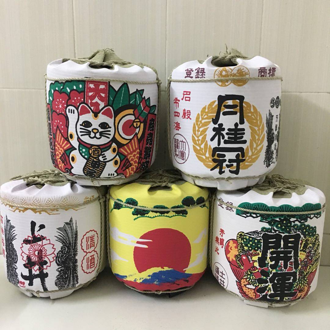 日式装饰酒樽酒桶古代摆设品装饰日韩和风寿司料理店中式仿古套装