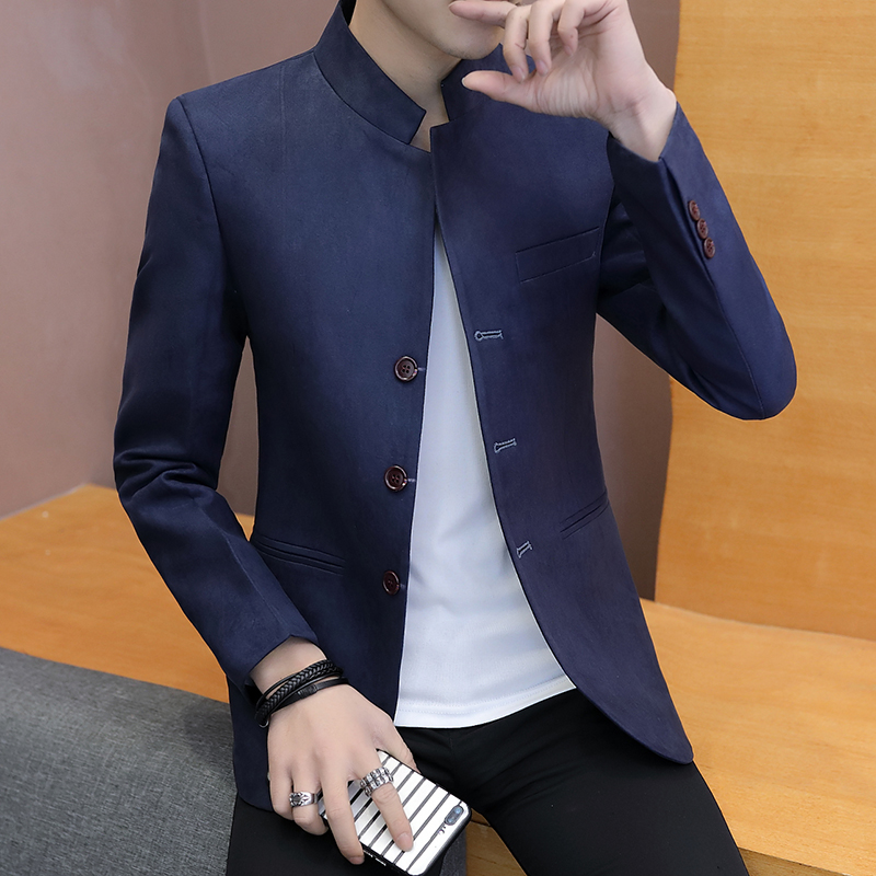 man leisure time Konishi handsome coat Handsome Korean Youth Self cultivation Trend Chinese tunic suit Collar suit jacketin the Men's clothing, Suits category - from Buy2taobao.com to provide professional Taobao agent buy service