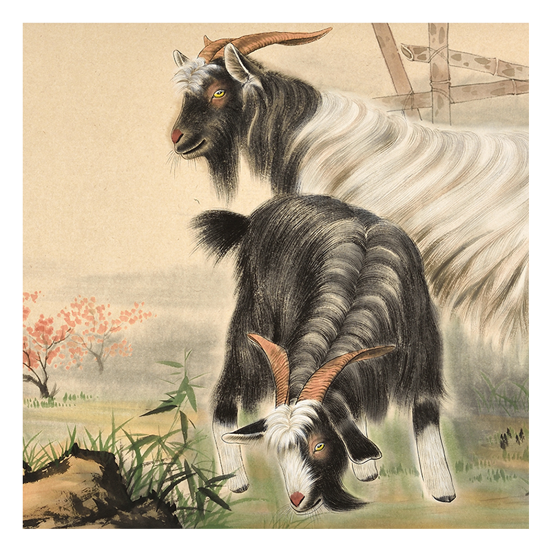 付庆五《三羊开泰》八尺大幅