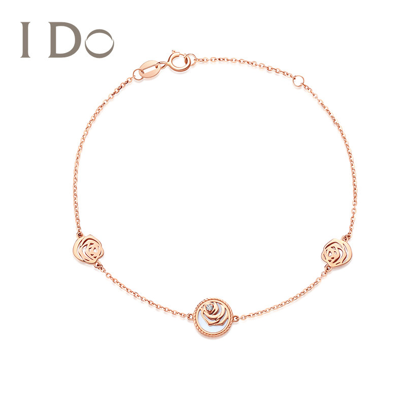 i do flower系列 18k金钻石手链女珠宝饰品官方正品ido