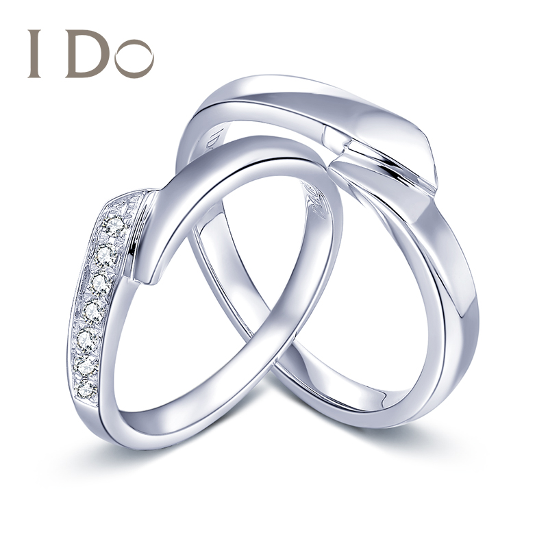 【门店同款】i do 纯铂纯爱系列 铂金钻石对戒结婚专柜正品ido