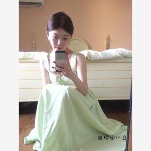 樱田川岛夏季茶系穿搭一整套修身显瘦法式甜美风吊带气质连衣裙女
