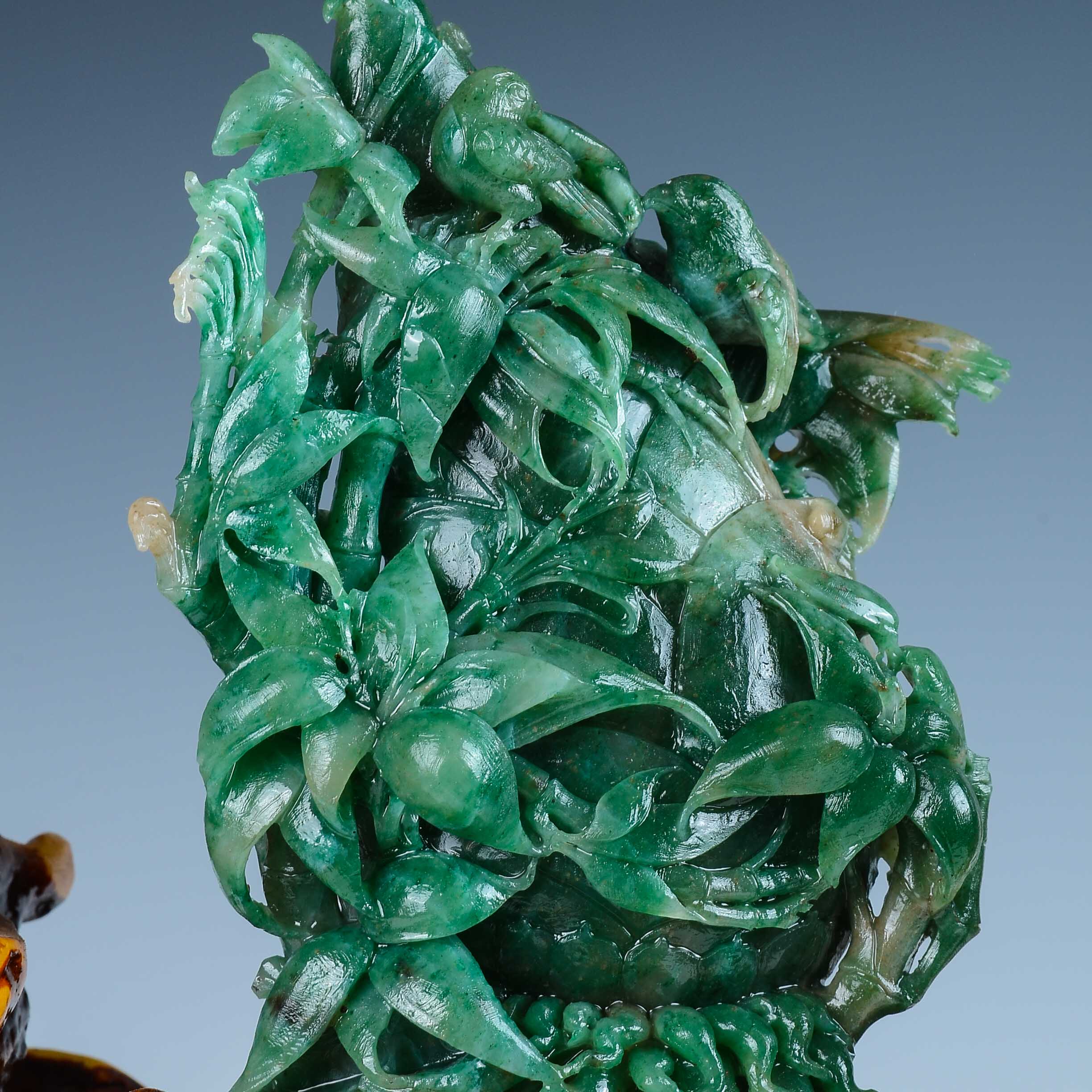 【源头好货-镇平】【四君子】薛苗苗玉雕工作室独山玉摆件950g