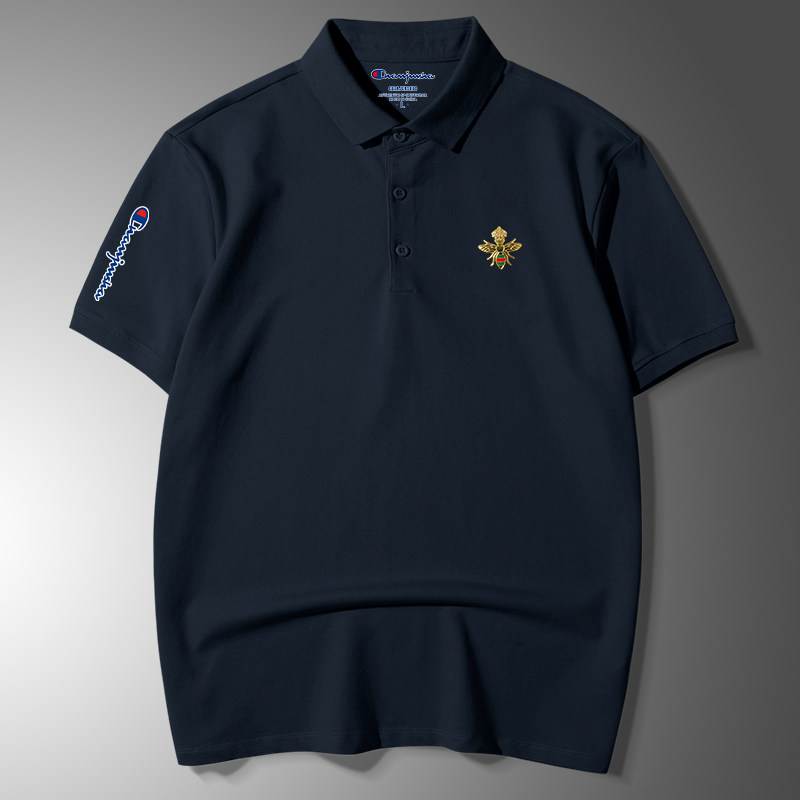 夏季冠军说大码男装中青年纯棉小蜜蜂翻领t恤胖子大码短袖polo衫