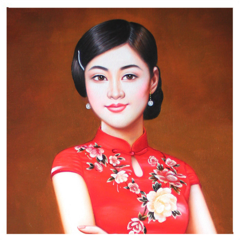 李敏《东方佳人03》布面油画