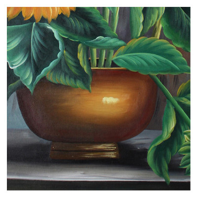 陈丽双《向日葵》布面油画