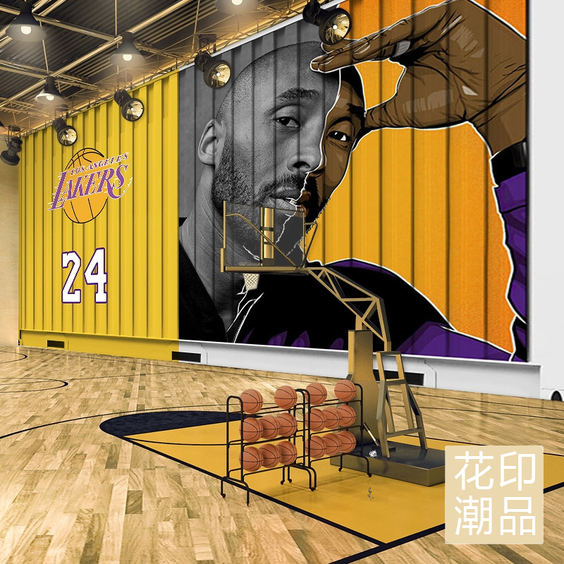 定制篮球馆墙面贴画科比黑曼巴贴纸海报明星海报装饰房间自粘防水