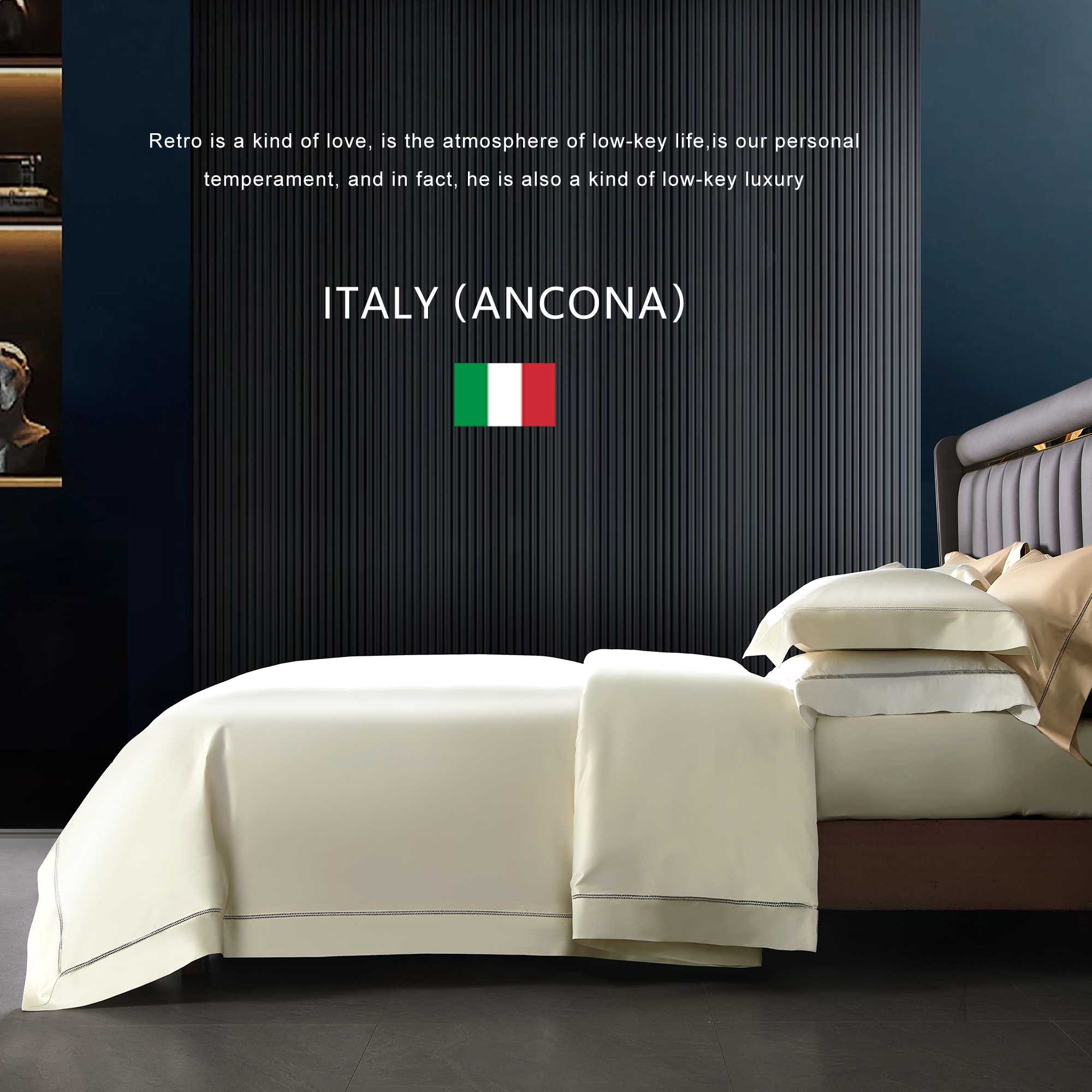 意大利200支全棉床上四件套高端进口纯棉床上用品
