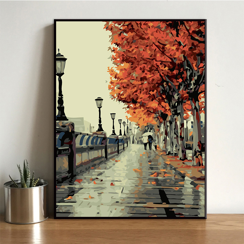 diy Digital painting Oil painting a living room Restaurant Scenery Architecture Significant Hand-painted decorative painting 40*50 Streetscapein the Home accessories , Decorative painting , DIY/Digital painting category - from Buy2taobao.com to provide professional Taobao agent buy service