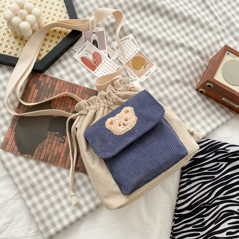 撞色尼龙小布包包女新款2021潮ins网红单肩学生森系小清新斜挎包