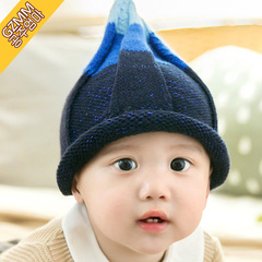 婴儿帽子6-12个月秋冬宝宝毛线帽1-2岁韩版男女童保暖护耳帽儿童3