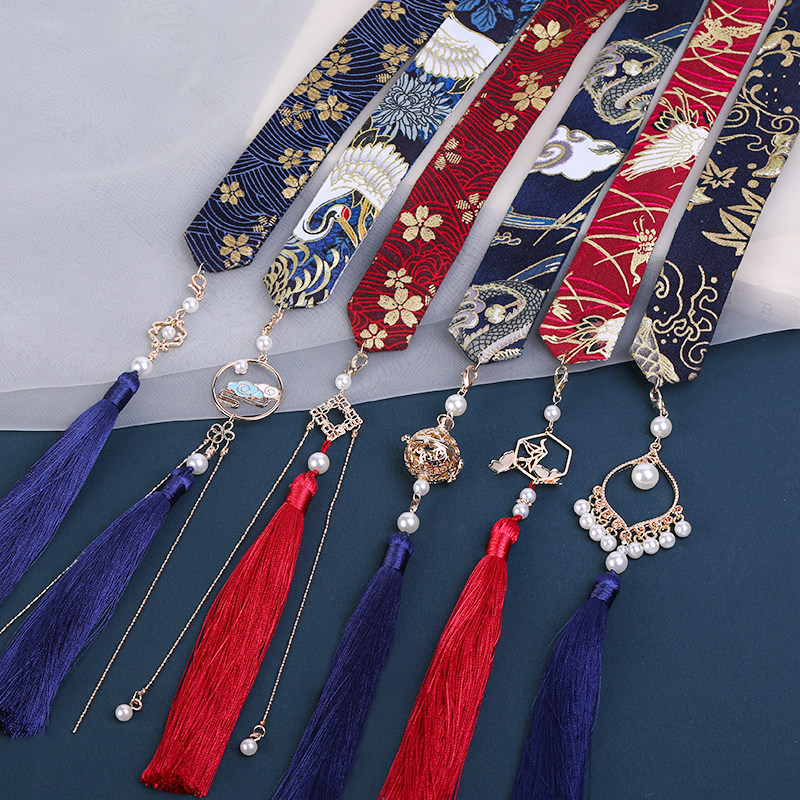 古装头饰汉服发带女古风发饰流苏飘带束发带红色绑发头绳宋制配饰