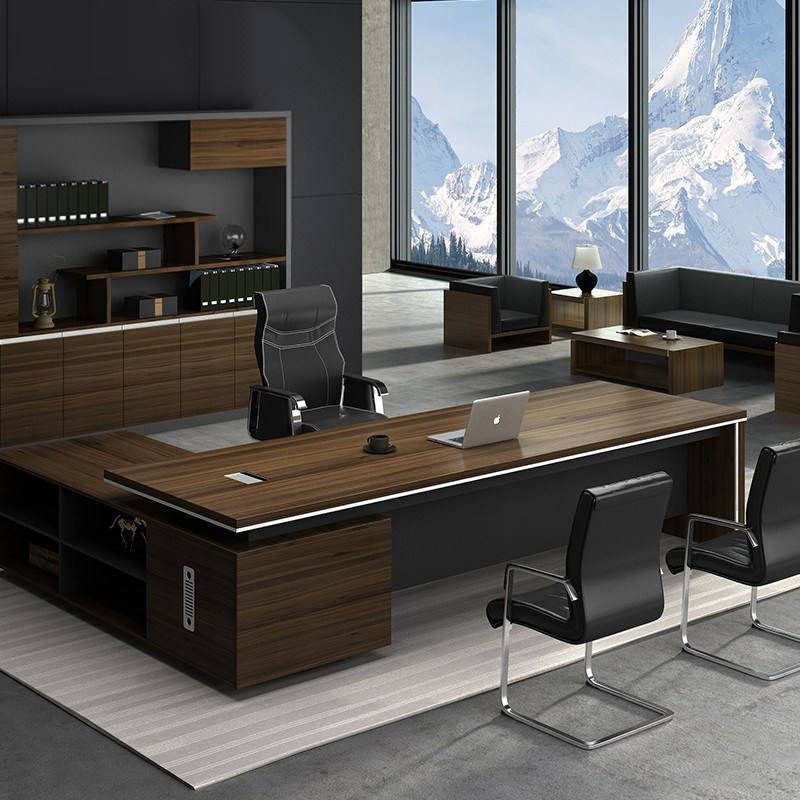 老板桌总裁桌简约现代主管桌经理办公桌办公室大班台单人桌椅组合