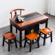 新款花梨木双拼色全实木茶桌椅组合新中式阳台茶桌家用功夫小茶台