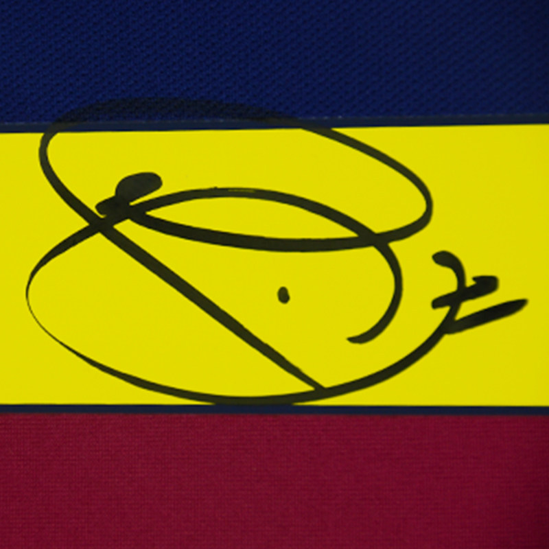 内马尔亲笔签名巴塞罗那14/15主场球衣(背签)