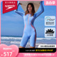 Speedo/速比涛闹海2.0女子运动冲浪遮肉长袖防晒连体泳衣