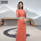 浒城古娘国风中式复古优雅气质夏季原创设计高级感短袖显瘦连衣裙