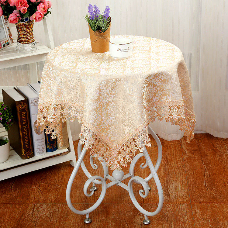 小方桌桌布 正方形 布艺蕾丝