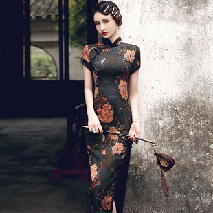老上海旗袍年轻款少女2024年新款中国风改良版复古日常可穿连衣裙